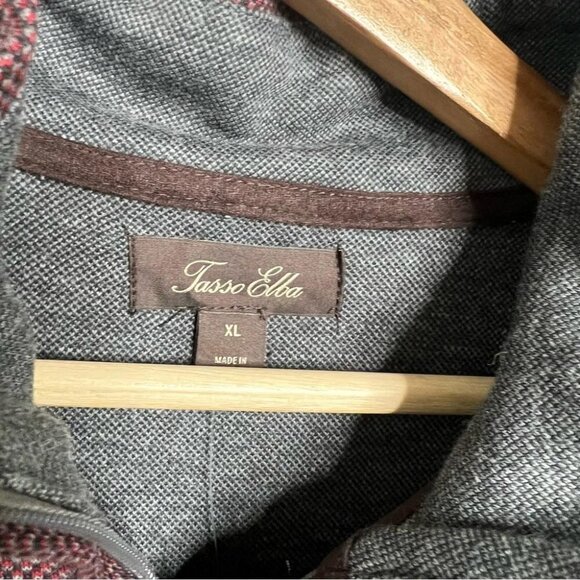 Tasso Elba Mens Size XL NEW Red Velvet 1/4 Zip Pullover Longsleeve Top Shirt - Picture 5 of 10